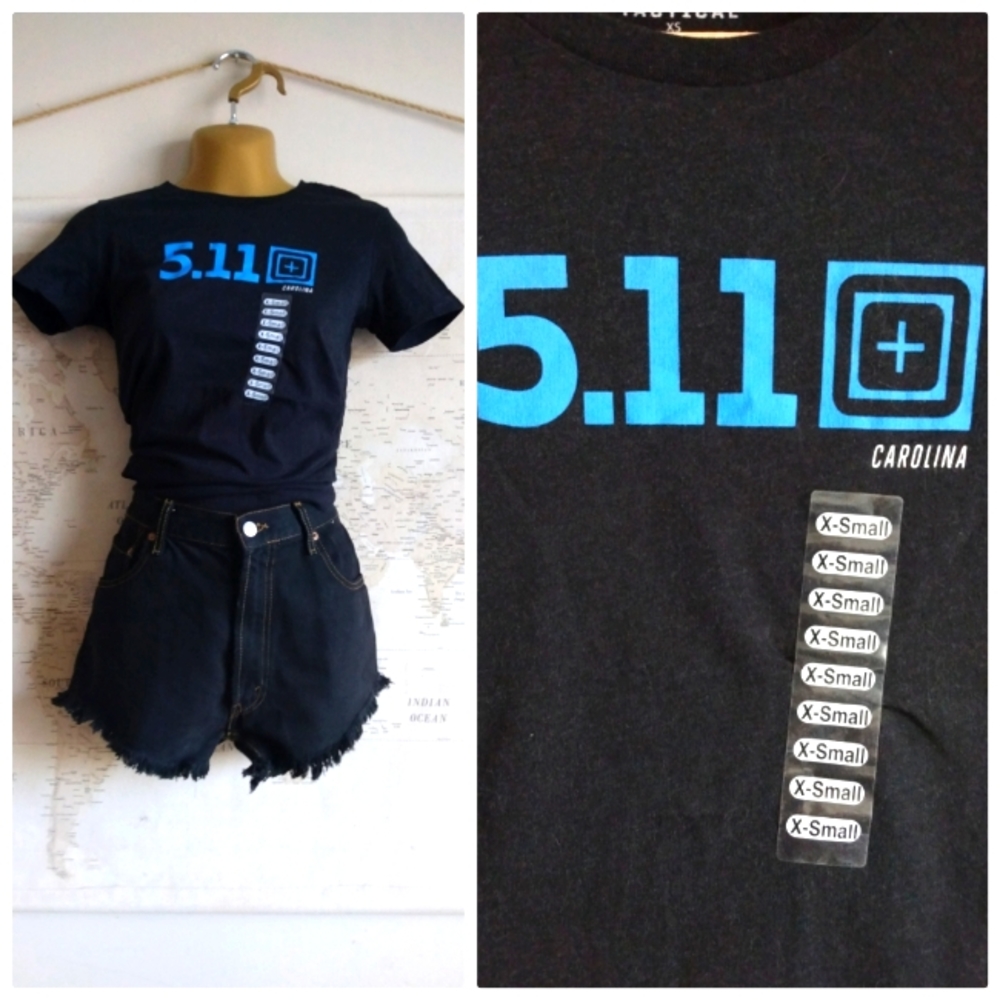 5.11 Tactical Women's Legacy Carolina Short Sleeve Tee in Black Heather-Size XS